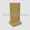 Exposição livre de madeira móvel da posição do suporte de exposição do compartimento de Slatwall da função de 2 maneiras fornecedor