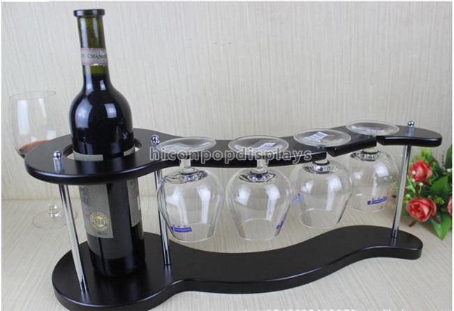 As canecas vermelhas do vinho do PNF do metal vendem a varejo camada de vidro ereta livre da cremalheira de exposição do copo a multi